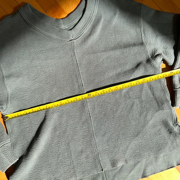 Aerie oversized waffle sweatshirt sweater love this moment waffle S Small green - Picture 2 of 4